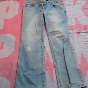 J crew vintage y2k distressed denim button fly boot cut jeans 6